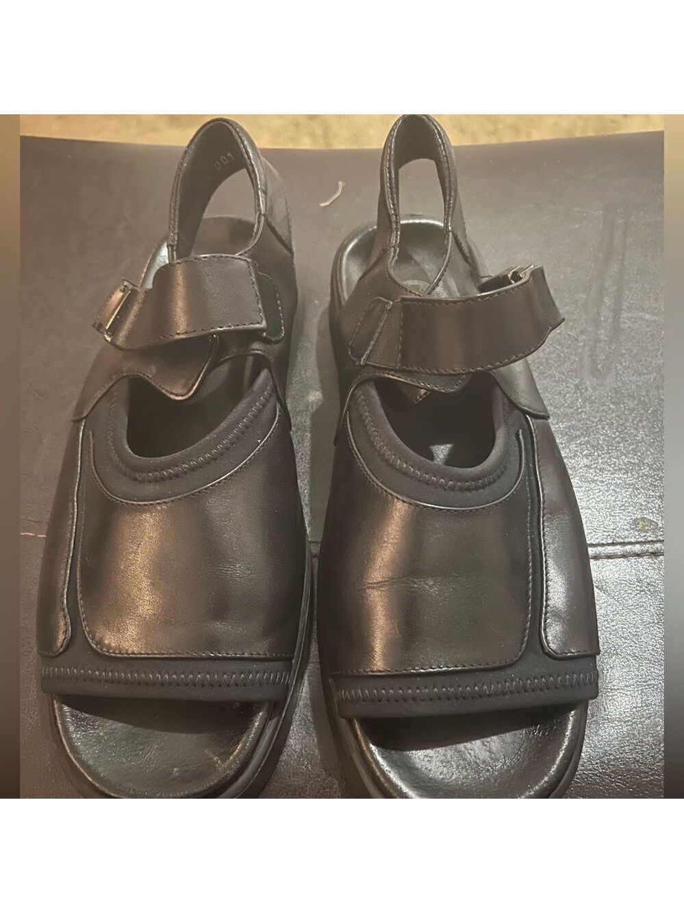 Bacco Bucci Sandals Black Leather - Made In Italy